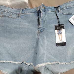 Sofia by Sofia Vergara Blue Jean Shorts High-Waisted Distressed